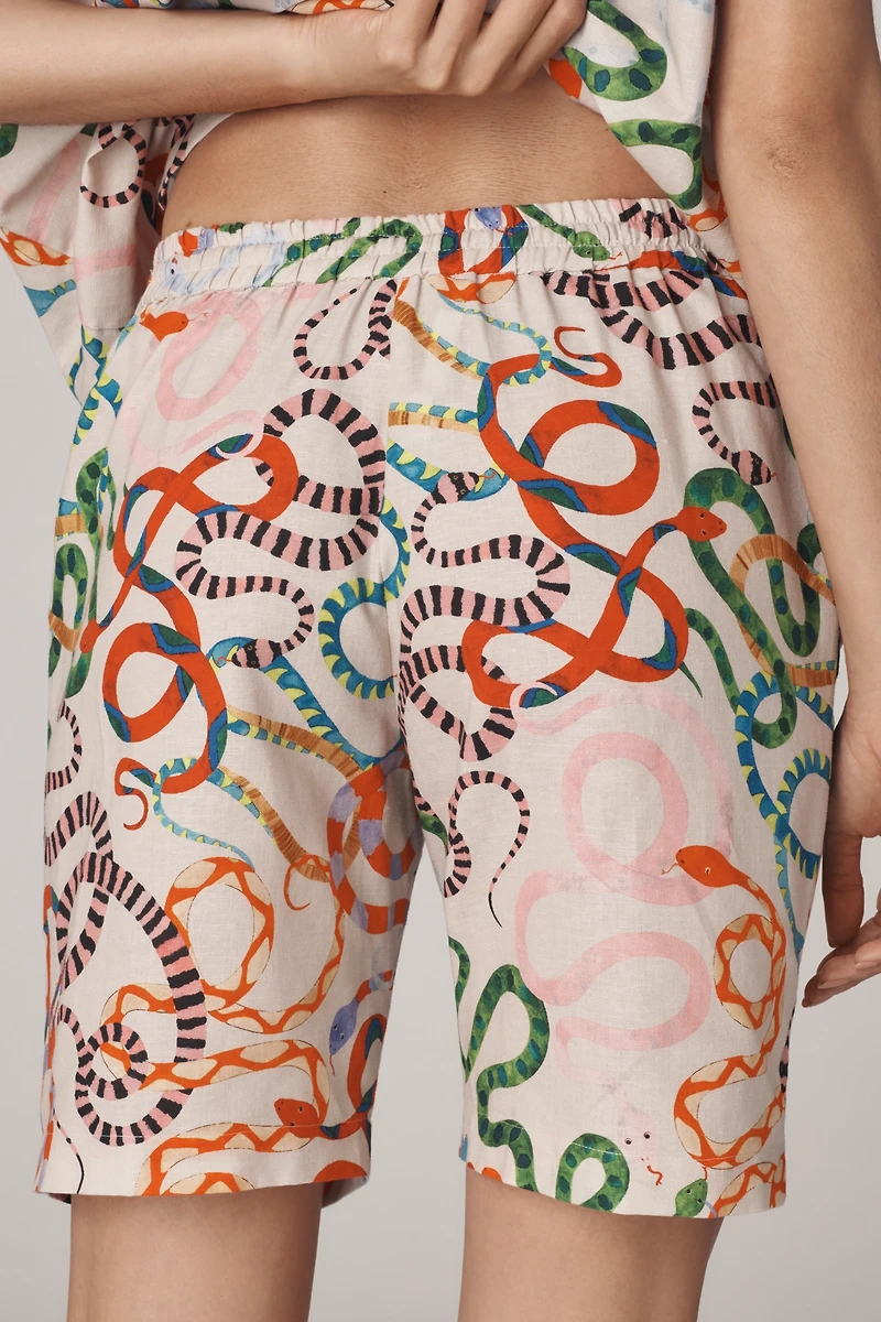 Rachel Antonoff x Anthropologie Timmy Linen Blend Shorts