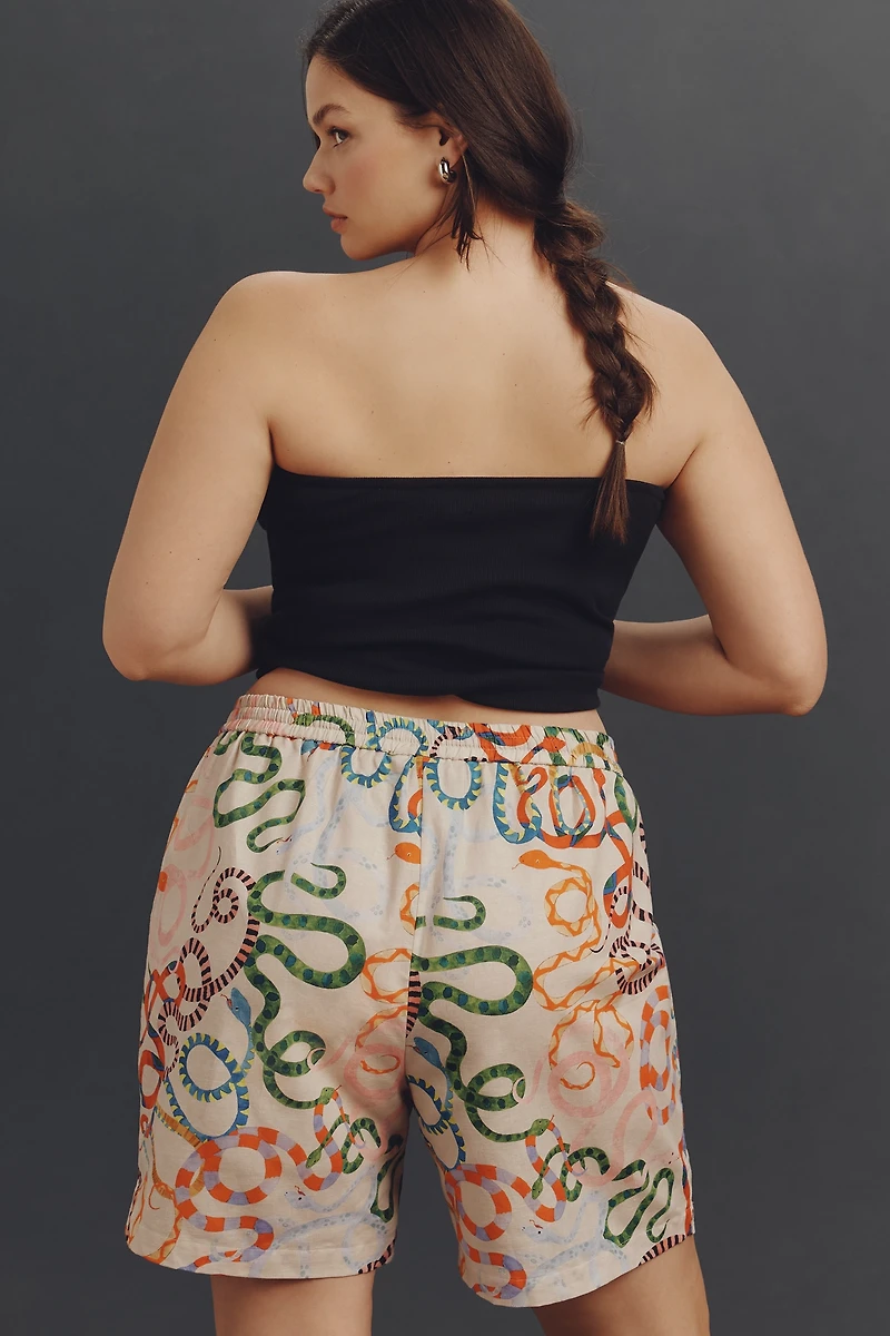 Rachel Antonoff x Anthropologie Timmy Linen Blend Shorts