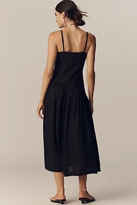 Lisa Says Gah Meg Sleeveless Drop-Waist Midi Dress