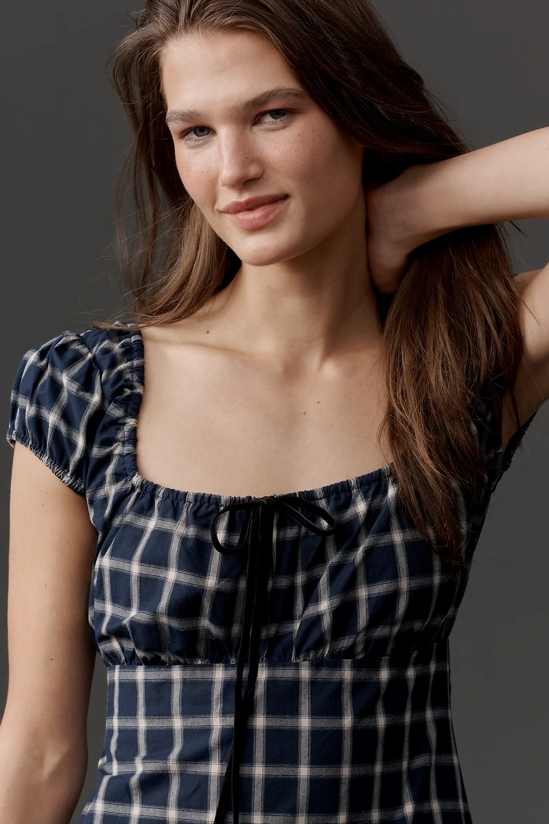 Lisa Says Gah Suzy Puff-Sleeve Mini Dress