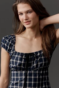 Lisa Says Gah Suzy Puff-Sleeve Mini Dress