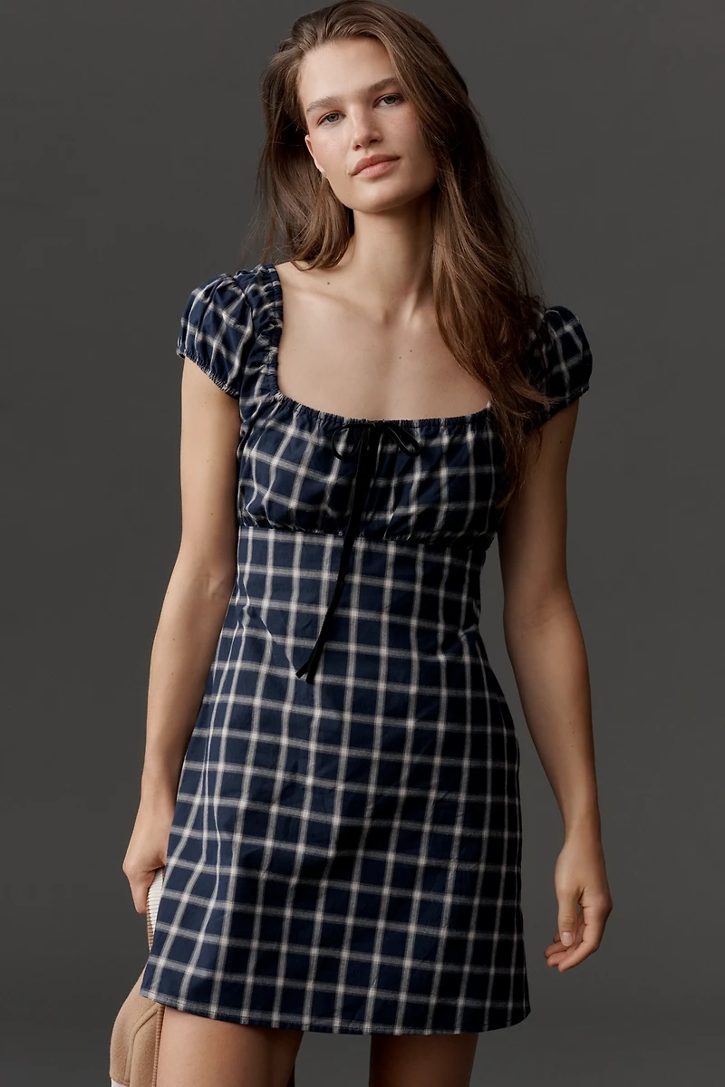 Lisa Says Gah Suzy Puff-Sleeve Mini Dress