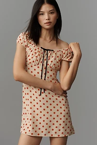 Lisa Says Gah Suzy Puff-Sleeve Mini Dress