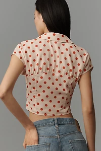 Lisa Says Gah Joanie Polka Dot Blouse