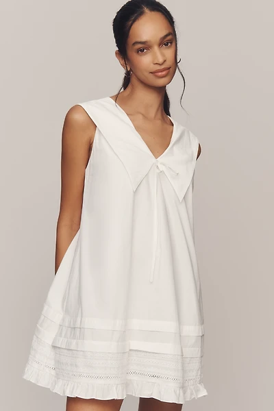 Lisa Says Gah Jenny Cotton V-Neck Mini Dress