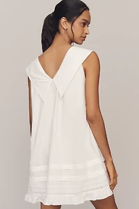 Lisa Says Gah Jenny Cotton V-Neck Mini Dress