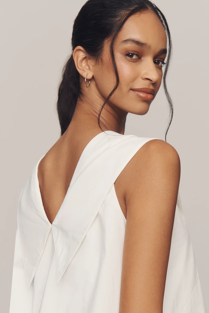 Lisa Says Gah Jenny Cotton V-Neck Mini Dress