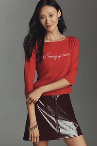 Lisa Says Gah Nia Long-Sleeve Boat-Neck Top