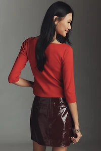 Lisa Says Gah Nia Long-Sleeve Boat-Neck Top