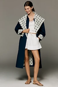 Lisa Says Gah Olson Caped Trench Coat