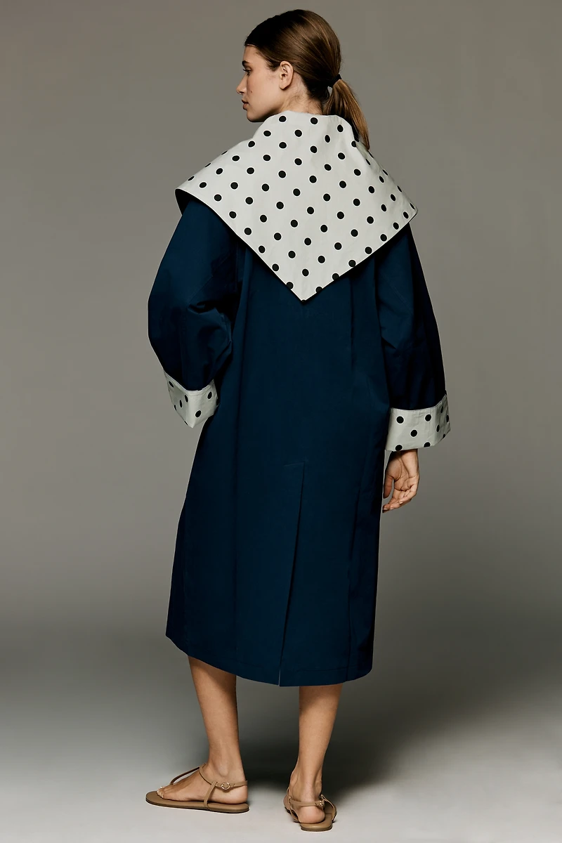 Lisa Says Gah Olson Caped Trench Coat