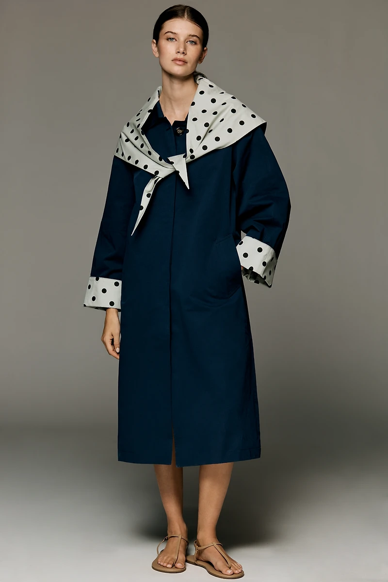 Lisa Says Gah Olson Caped Trench Coat