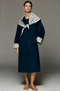 Lisa Says Gah Olson Caped Trench Coat