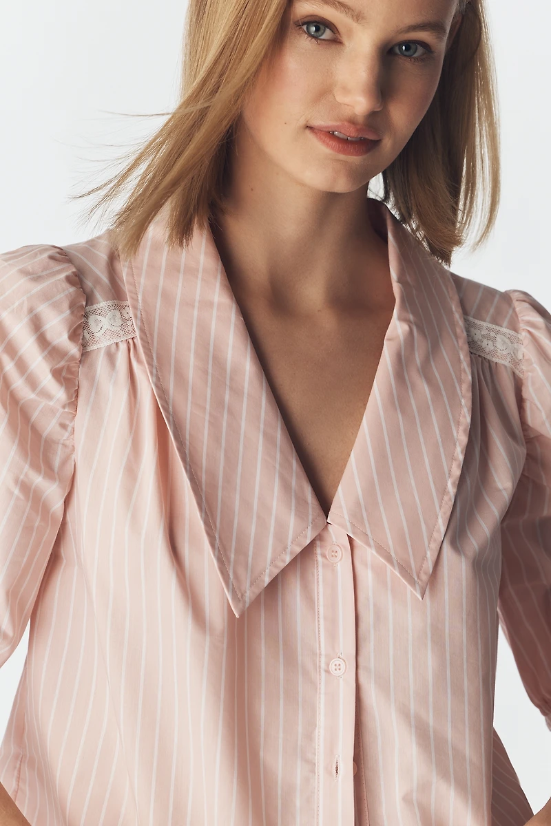 Lisa Says Gah Sam Collared Buttondown Top