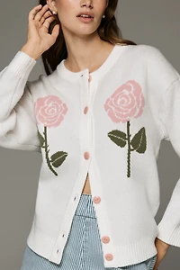 Lisa Says Gah Lauda Wool Blend Cardigan Sweater