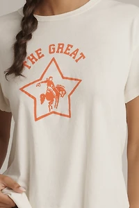 THE GREAT. Boxy Crew Graphic Tee