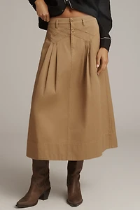 THE GREAT. Field Midi Skirt