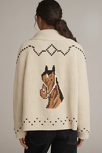 THE GREAT. Horse Lodge Cardigan Sweater