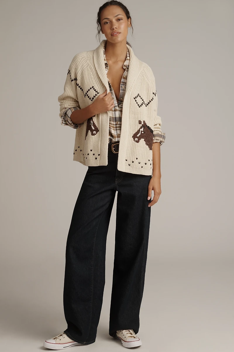 THE GREAT. Horse Lodge Cardigan Sweater