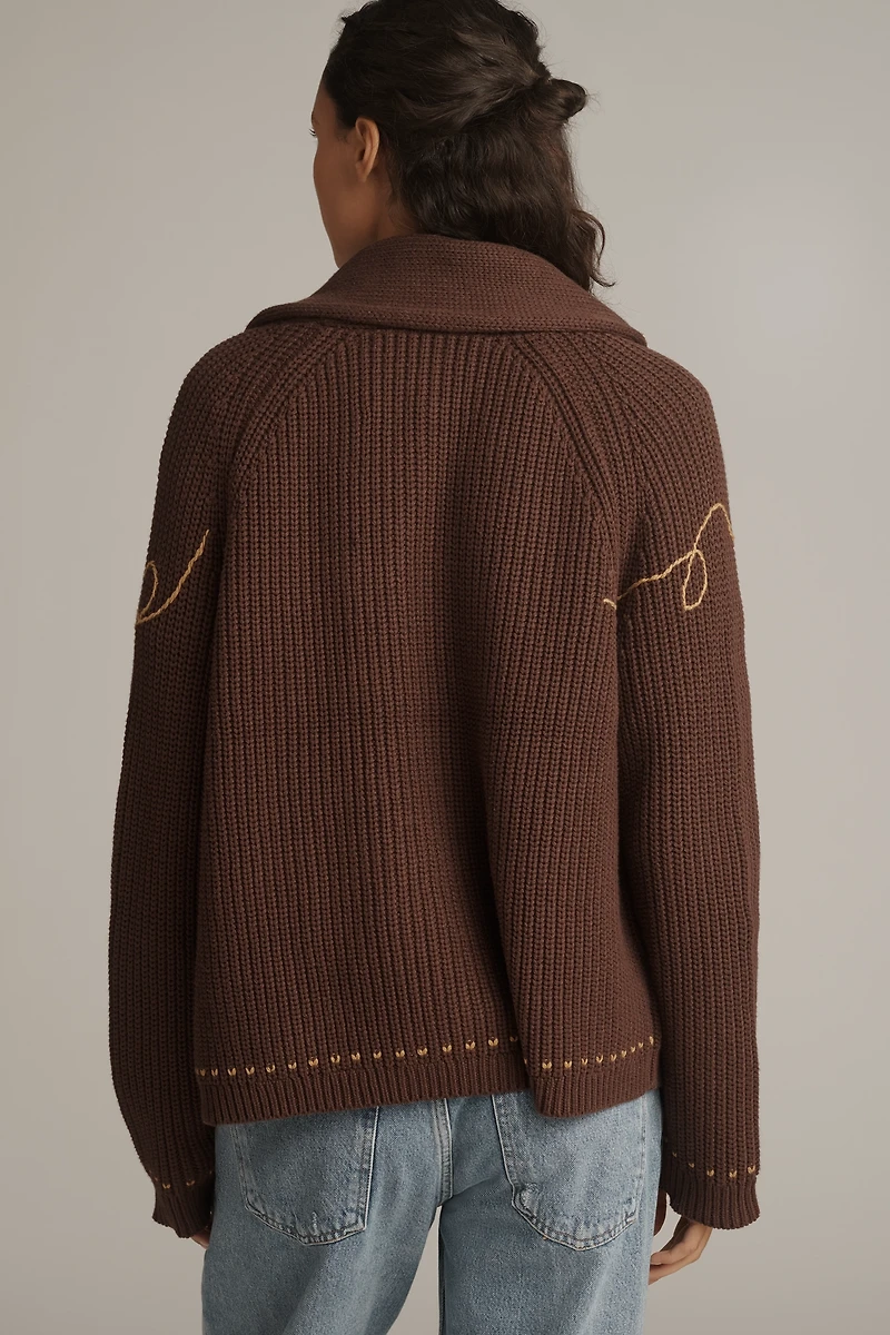THE GREAT. Lasso Lodge Cardigan Sweater