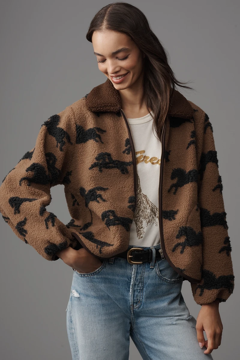 THE GREAT. Pasture Fleece Jacket