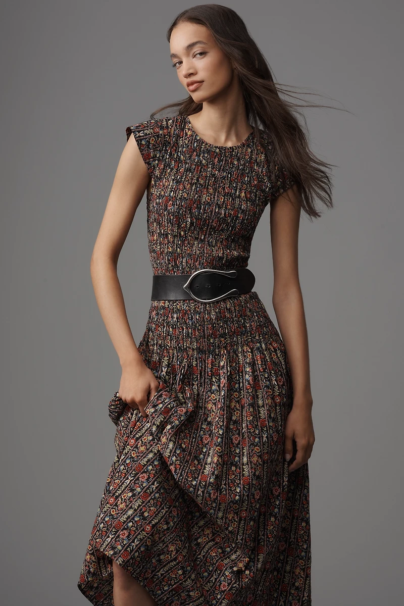THE GREAT. Paramour Belted Maxi Dress