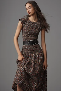 THE GREAT. Paramour Belted Maxi Dress