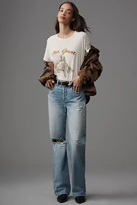 THE GREAT. Boxy Crew-Neck Horse Graphic Tee