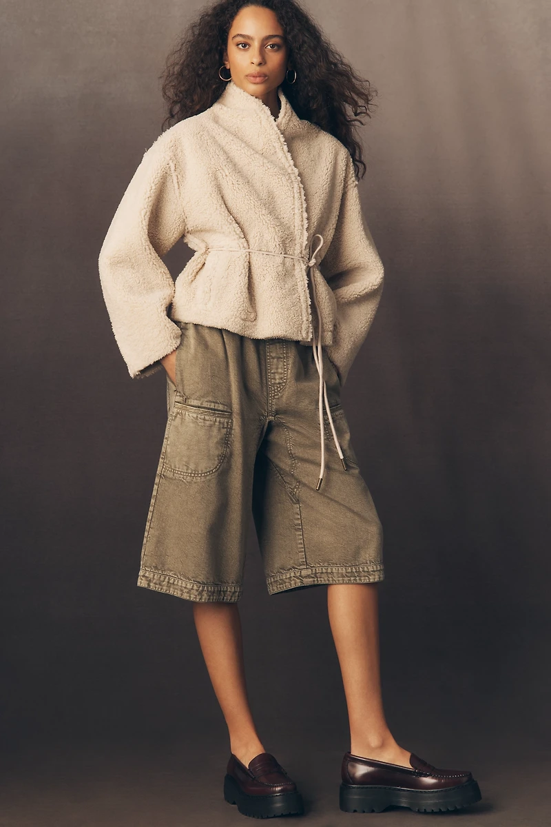 THE GREAT. Reversible Faux Fur Jacket