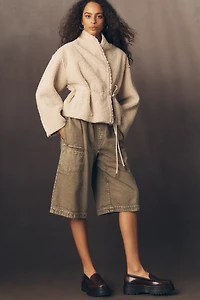 THE GREAT. Reversible Faux Fur Jacket