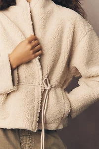 THE GREAT. Reversible Faux Fur Jacket