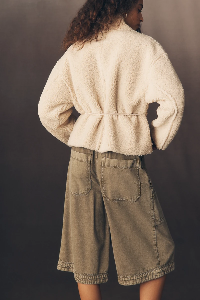 THE GREAT. Reversible Faux Fur Jacket