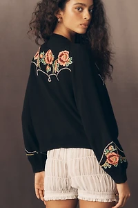 THE GREAT. Heirloom Rose Western Buttondown Shirt