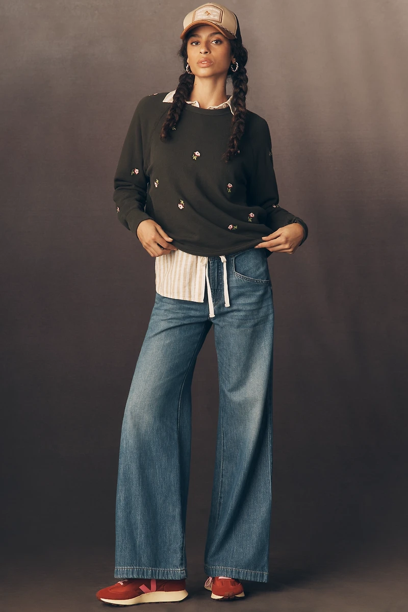 The GREAT. Embroidered College Sweatshirt