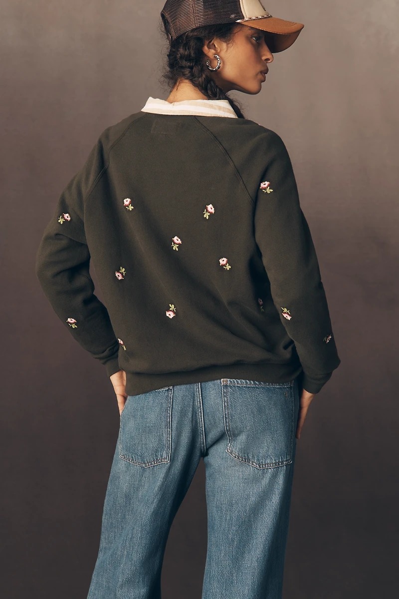 The GREAT. Embroidered College Sweatshirt