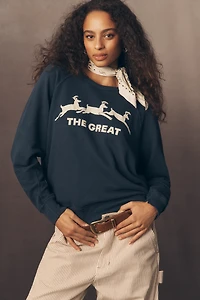 THE GREAT. Reindeer Graphic Sweatshirt
