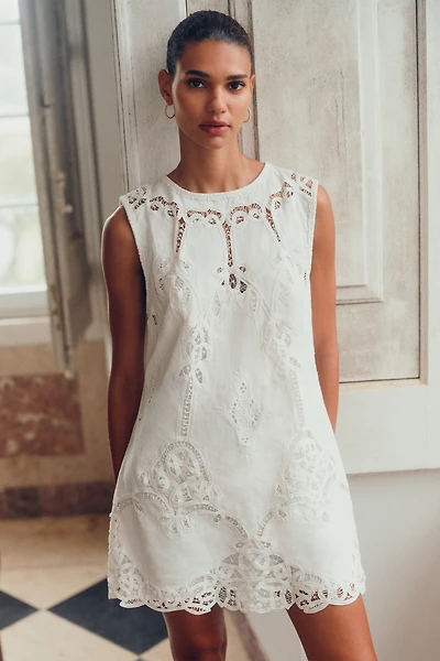 THE GREAT. Picnic Sleeveless Shift Dress