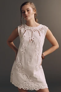 THE GREAT. Picnic Sleeveless Shift Dress
