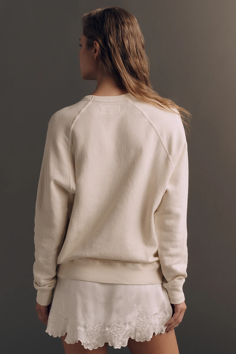 THE GREAT. College Crew-Neck Long-Sleeve Pullover