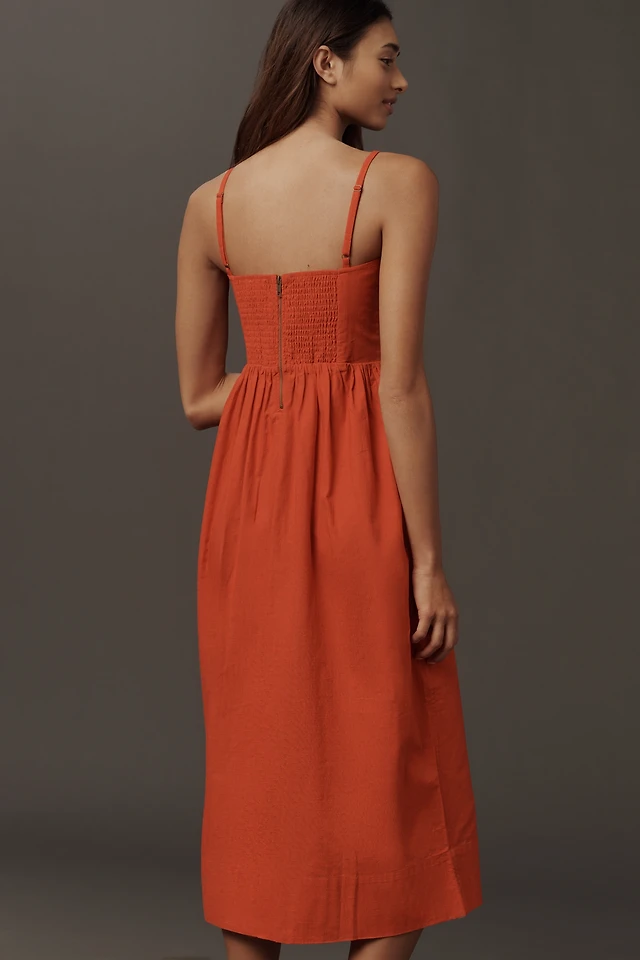 bhldn sleeveless cowl-neck bias-cut a-line midi dress navy blue dress for baby girl BHLDN Sleeveless Cowl-Neck Bias-Cut A-Line  Midi Dress