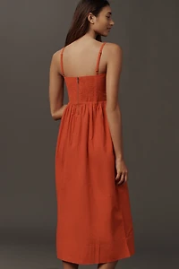 THE GREAT. Verse Sleeveless A-Line Midi Dress