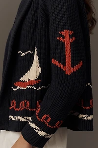 THE GREAT. Sailboat Cardigan