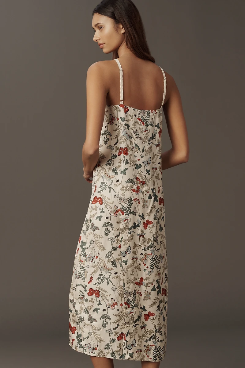 THE GREAT. Sundrift Silk Midi Dress
