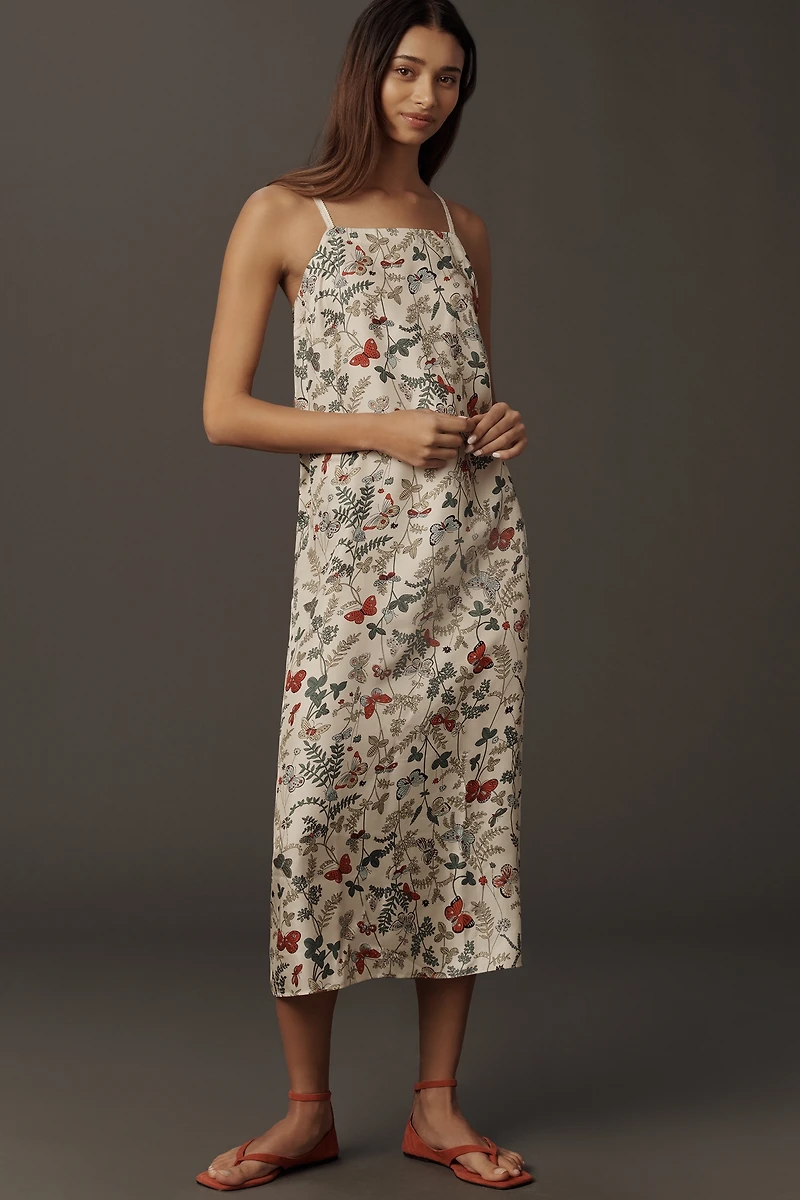 THE GREAT. Sundrift Silk Midi Dress