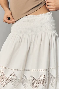 The GREAT. Rosette Cotton Maxi Skirt