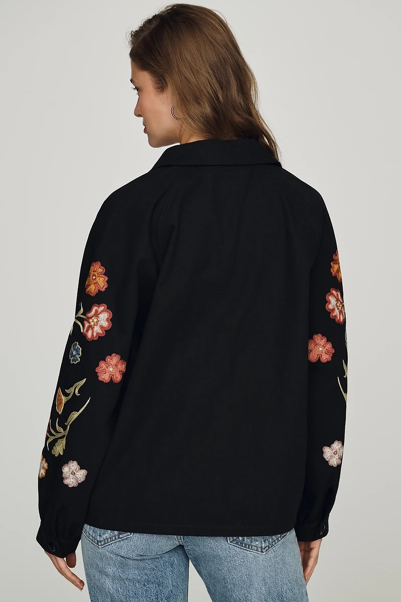 THE GREAT. 100% Cotton Embroidered Buttondown Shirt