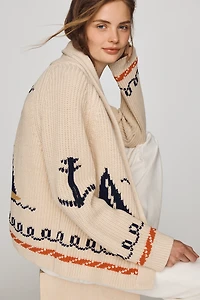The GREAT. Sailboat Cardigan Sweater