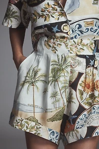 Farm Rio Linen Printed Shorts