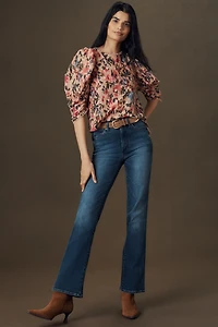 Farm Rio Puff-Sleeve Floral Blouse