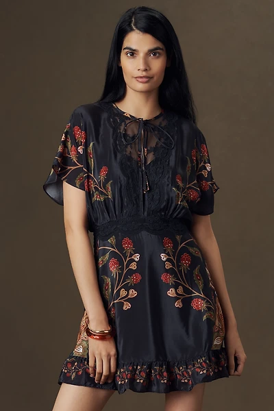 Farm Rio Berry Garden Mini Dress